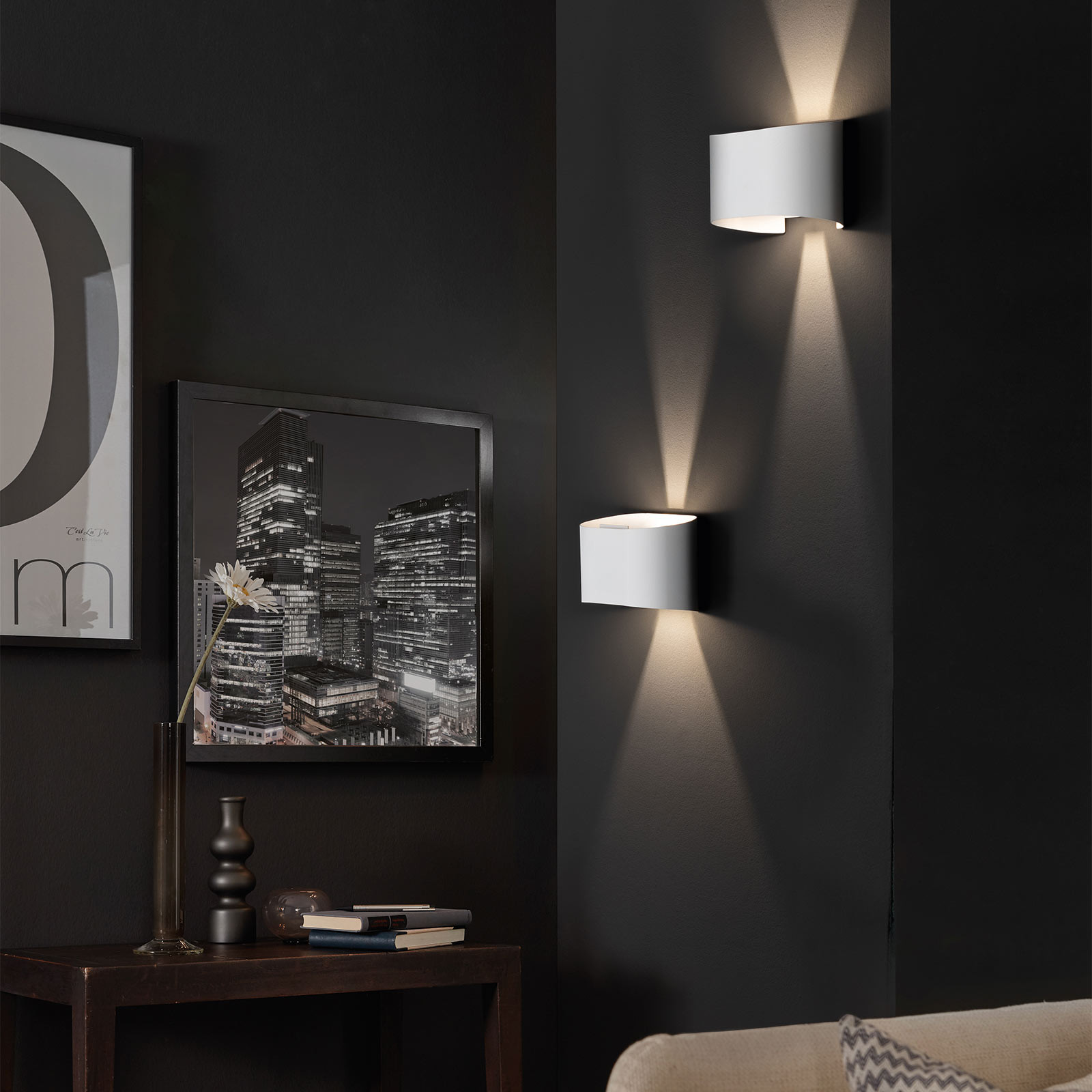 Fischer&Honsel HONSEL GMBH Kinkiet LED Wall, 2-punktowy, okrągły, biały