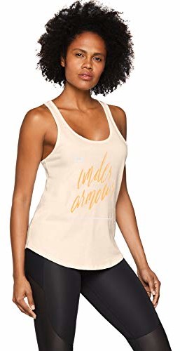 Under Armour Graphic Script X-Back Tank Tank Tank, pomarańczowa, s