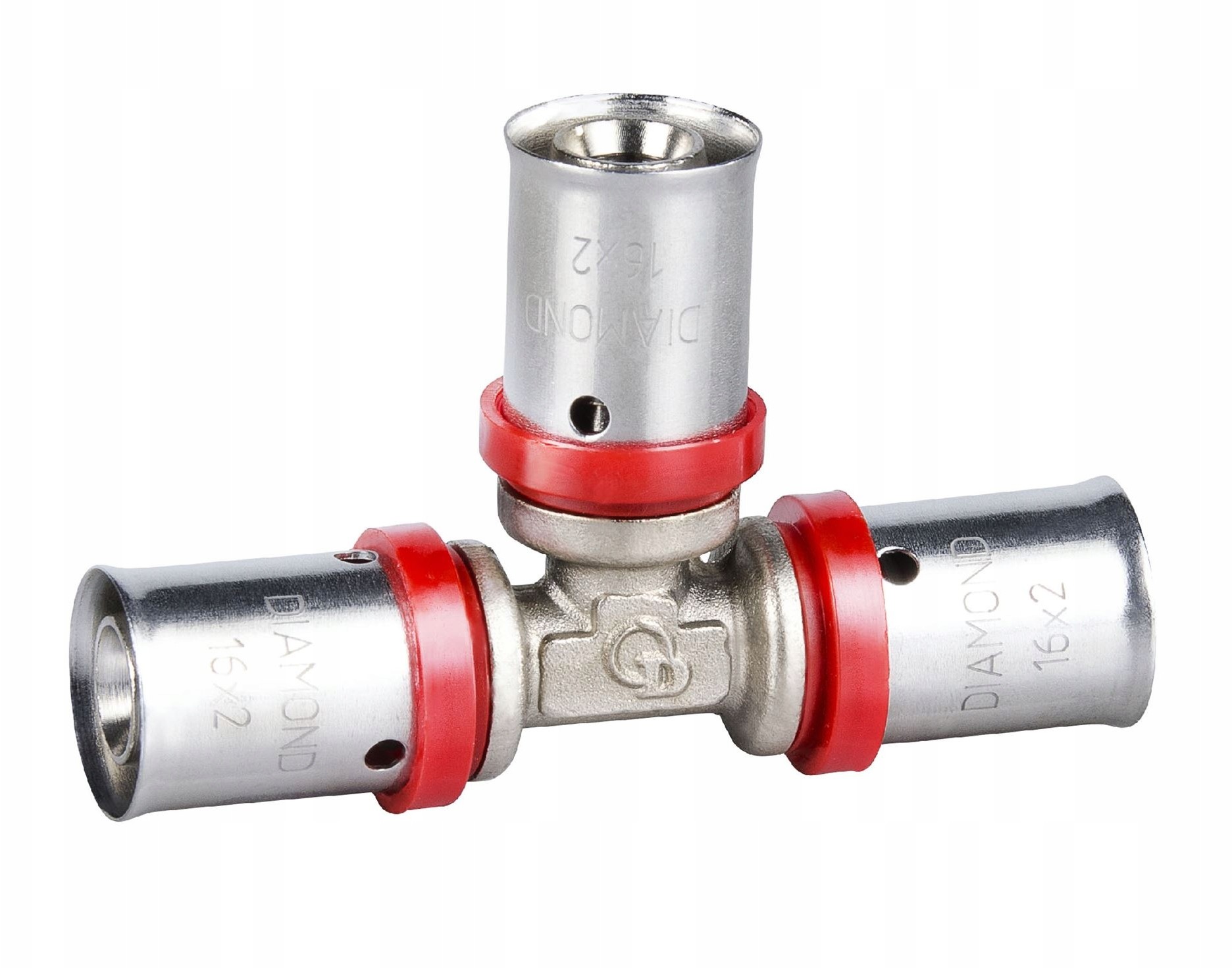 Pex Trójnik 16X16X16 Zaciskany Prase Zaprasowywany