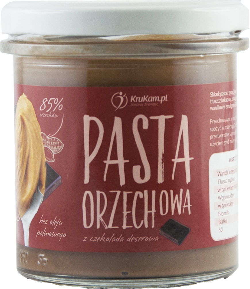 KruKam Pasta orzechowa z czekoladą deserową 300g