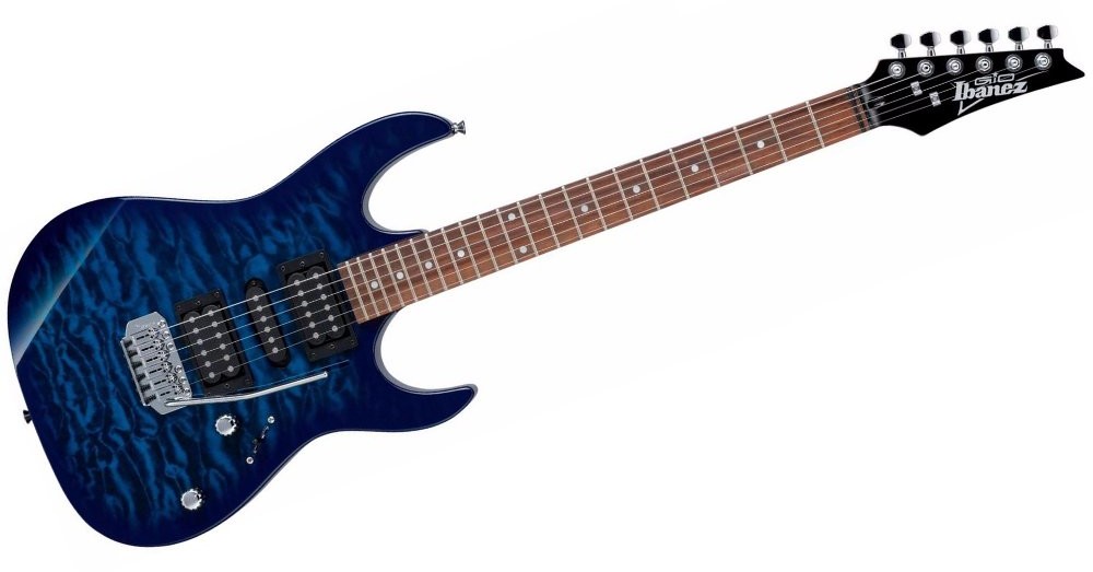 Ibanez GRX70QA Transparent Blue Burst