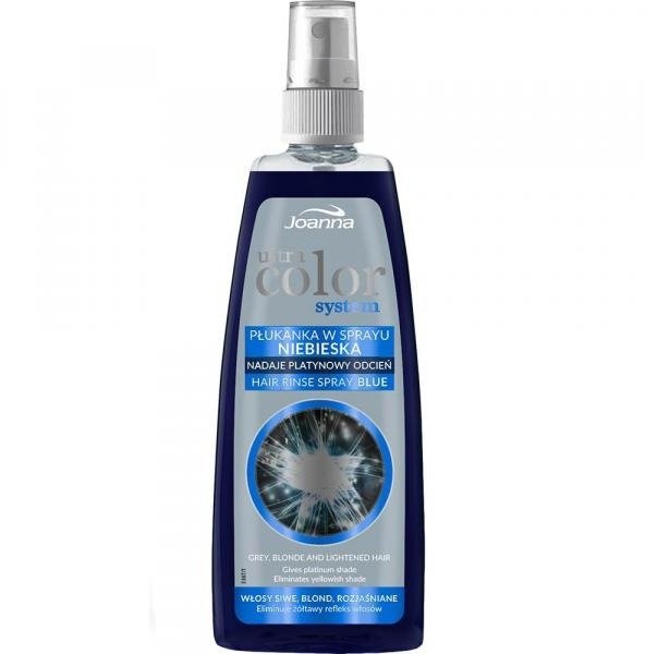 Joanna Ultra Color System Hair Rinse Spray Blue For Grey Blonde & Lightened Hair 150ml 69728-uniw