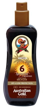 Australian Gold Australian złota próby  SPF 6 Spray Gel Plus Bronzer, 1er Pack (1 X 237 ML) AGSPF6B