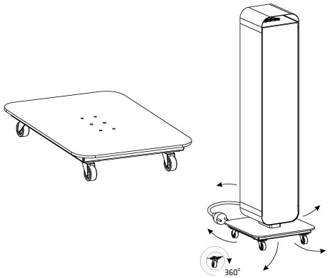 STERILON Akcesoryjny zestaw kółek SterilOn Flow 144W biały mat Akcesoryjny zestaw kółek SterilOn Flow 144W biały mat STERILON 243660