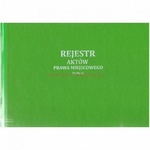 Firma krajewski Rejestr aktów prawa miejscowego [Pu/Ra-1] Pu/Ra-1