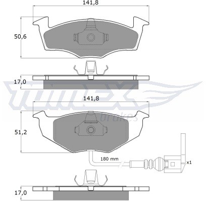 Tomex BRAKES Zestaw klocków hamulcowych, hamulce tarczowe BRAKES TX 14-78 TX 14-78