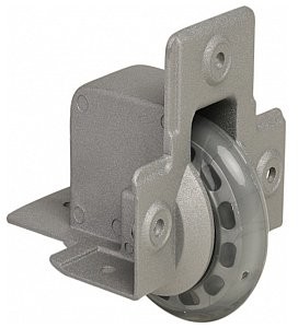 Adam Hall 37551 S - Kółko do montażu na krawędzi, z miękką oponą, 75 mm 37551S