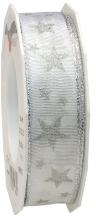 Pattberg Krawędź na prezent 25 MM 20 m Arktis  pasek do zegarka z drutu, srebrne, biały/srebrny 2002520-701