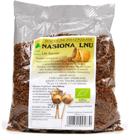 Dary Natury BIO NASIONA LNU (SIEMIĘ LNIANE) BIO 250 g (5902741005830)