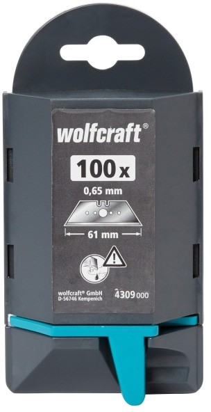 WOLFCRAFT Ostrze trapezowe 0 65 x 61 mm 100 szt. 4309000
