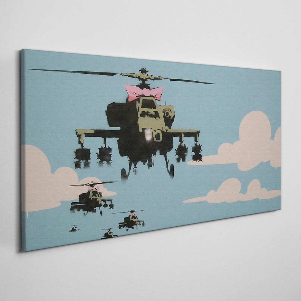 PL Coloray Obraz na Płótnie Helikopter Banksy 100x50cm