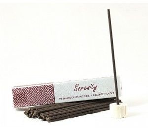 Song Of India Nie zawierające bambusa kadzidła indyjskie z ceramicznym stojakiem SERENITY Woda morska (SPOKÓJ) 50 sztuk