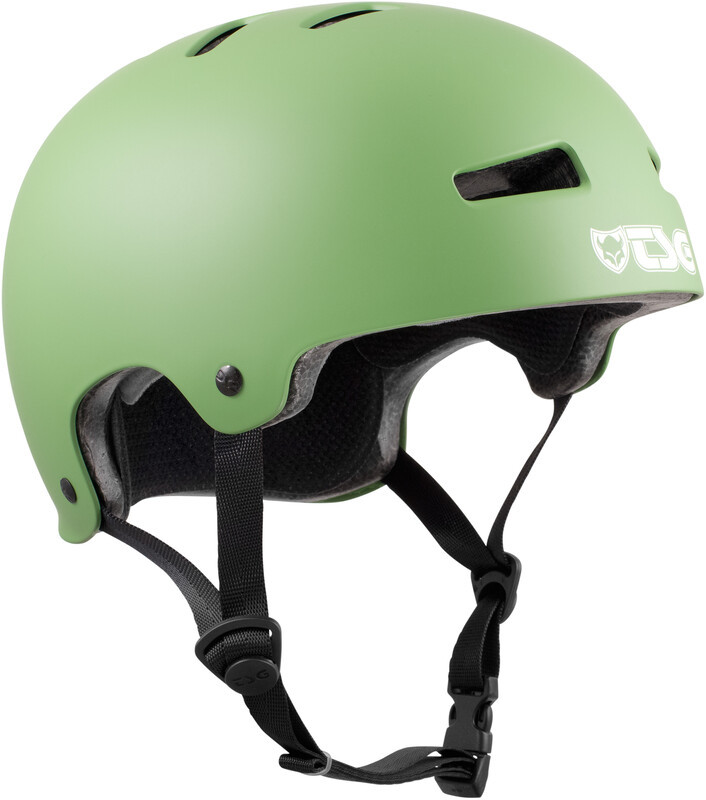 TSG Evolution Solid Color Kask rowerowy, zielony L/XL | 57-59cm 2022 Kaski BMX i Dirt 75046-satin fatigue green-57-59cm