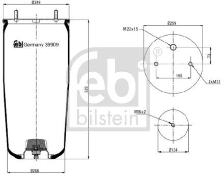 FEBI Mieszek, klimatyzacja FEBI 39909