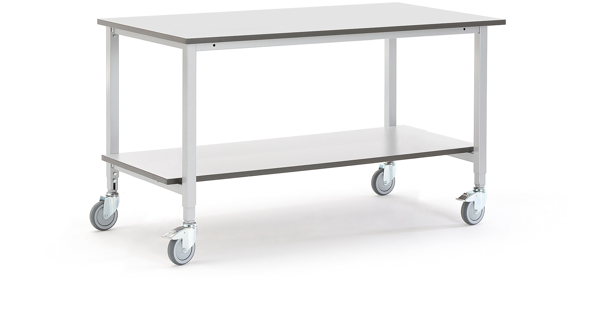 AJ Mobilny stół roboczy z dolną półką 1500x800mm szary 2740761