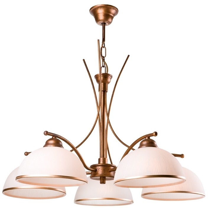 Lamkur Żyrandol na łańcuchu PATRYCJA 5xE27/60W/230V
