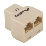 LANBERG Adapter złączka sieciowa RJ45 RJ45 x2 + EKSPRESOWA AD-RJ45-2RJ45-OU