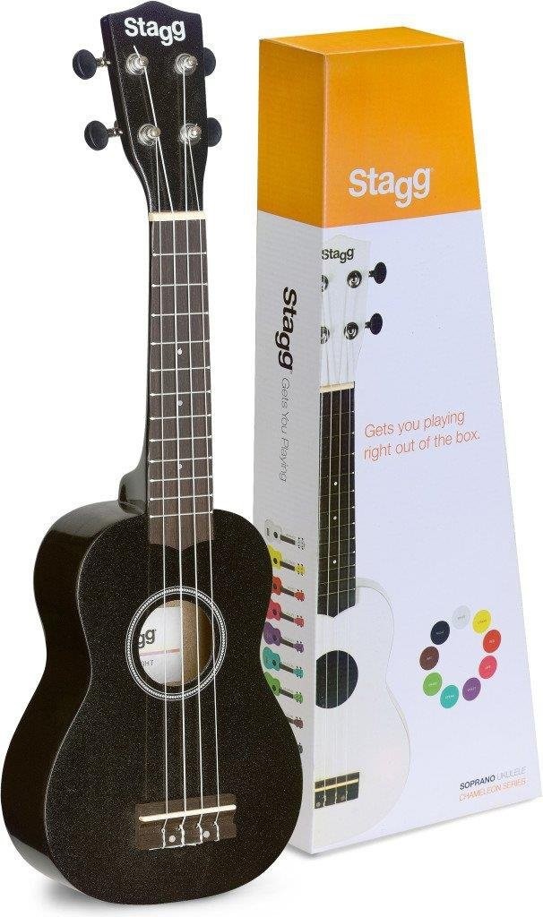 Stagg 25019931 US-Night Soprano Ukulele z torba czarna US-NIGHT