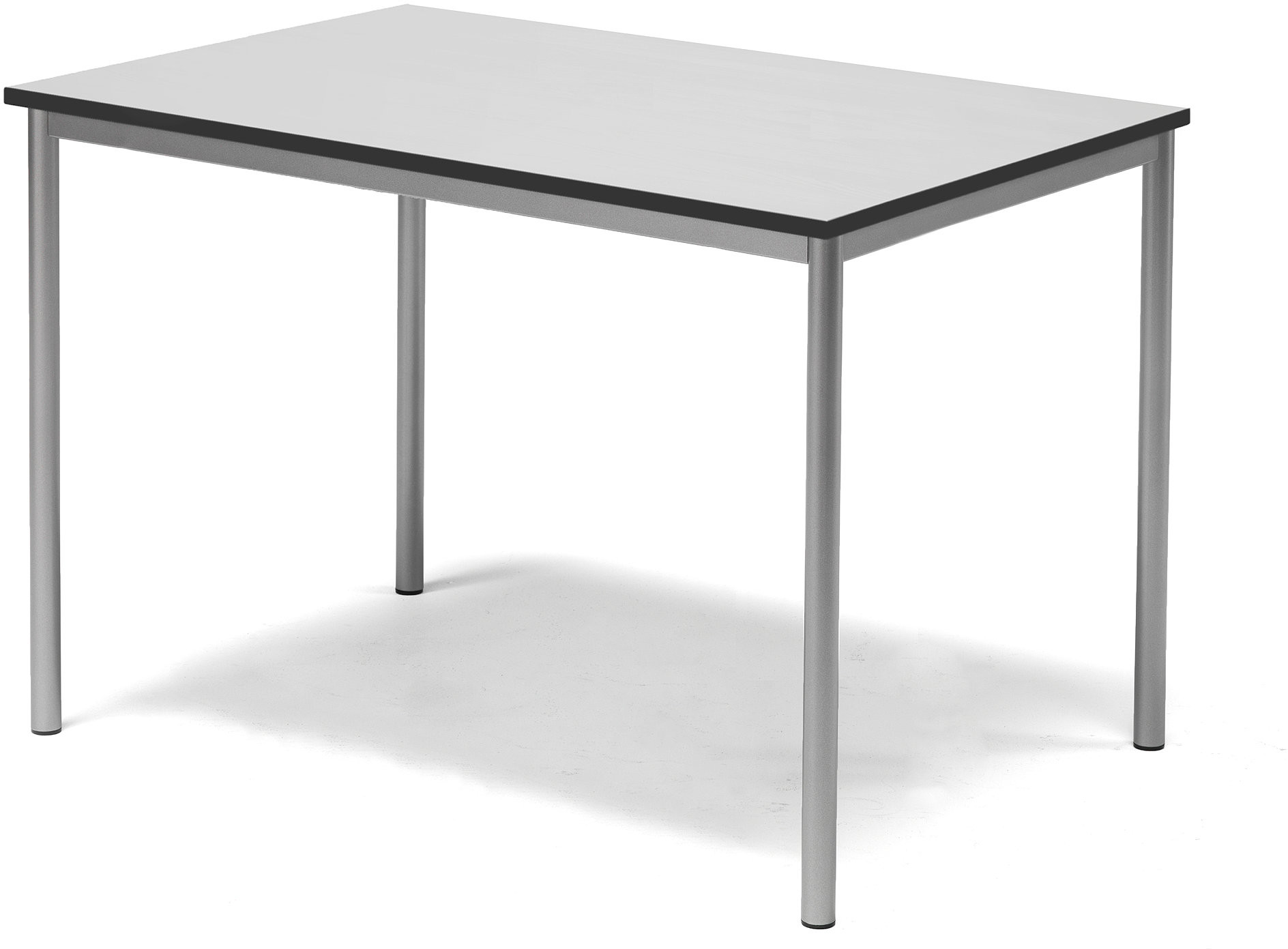 AJ Produkty Biurko SONITUS, 1200x800x760 mm, szary laminat, szary aluminium