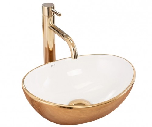 Rea Umywalka nablatowa Sofia Gold White mini U6334