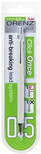 Pentel orenz ołówek mechaniczny, 100% odporne na pękanie, na gorąco, biały 0.5mm XPP505-WX