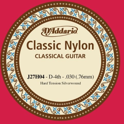 D'Addario j27h04 pojedyncze gitary Classic Nylon, 4th Hard Tension, D J27H04