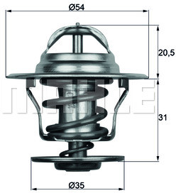 MAHLE TERMOSTAT MAHLE TX1587D AUDI 80/100/A2 00-/A3 96-/A4 95-/A6 94-/FORD GALAXY 95-/SEAT CORDOBA/IBIZA 93-/SKODA FABIA/OCTAVIA 98-/V MAHLE TX 15 87D