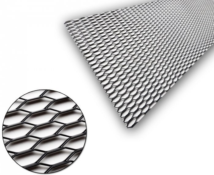 Motos Siatka tuningowa Czarna 30mm x 10mm 100cm x 25cm BL 30X10 25X100