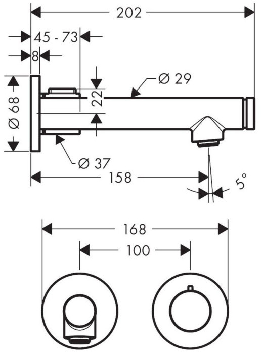 Hansgrohe Uno Bateria umywalkowa podtynkowa mosiądz szczotkowany 45112950
