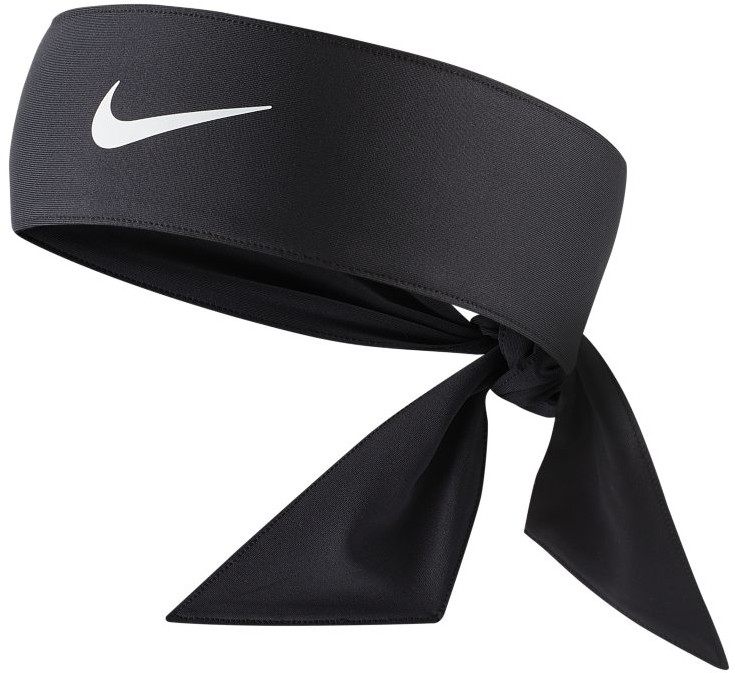 Nike Wiązana opaska na głowę Dri-FIT 3.0 - Czerń N0003706-010