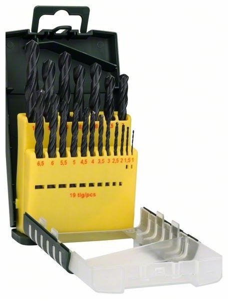 Bosch BOSCH_elektonarzedzia Zestaw wierteł do metalu HSS-R 1-10 mm 19 elementów)