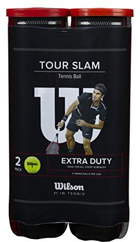 Wilson Tour Slam 4 piłka tenisowa Can 2-Pack, Yellow, NS WRT115302