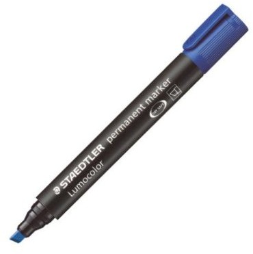Staedtler 350  3 marker Lumocolor permanent klinowatym czubkiem, 2 lub 5 MM, 10 sztuki, niebieskie 350-3