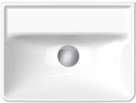 Duravit D-Neo Umywalka wisząca mała 45x33,5 cm bez otworu na baterię biała Alpin 0738450070