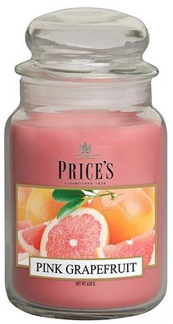 Price's Candles Prices Candles Świeca w szklanym słoju Różowy grejpfrut 630 g