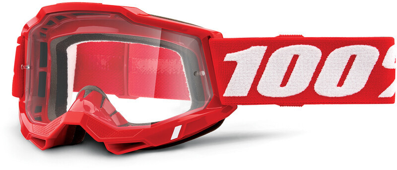 100% 100% Accuri Anti-Fog Goggles Gen2, neon red/clear  2021 Gogle HU-GOG-0048/455/unis