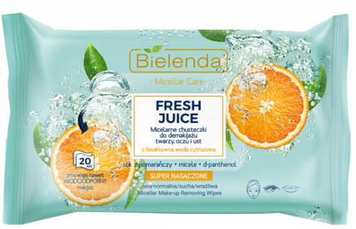 Bielenda FRESH JUICE CHUSTECZKI MICELARNE POMARAŃCZA 20SZT