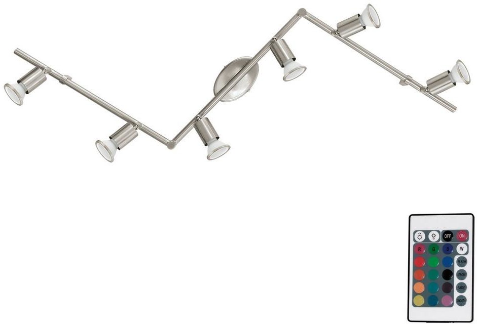 Eglo 75387 - LED RGB Ściemniane oświetlenie punktowe BUZZ-C 6xGU10/4W/230V + pilot