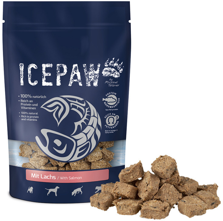 ICEPAW ICEPAW mit Lachs- przysmaki z białych ryb i łososia 150g