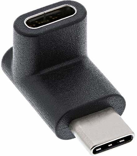 InLine 35807 USB 3.1 adapter, wtyczka USB typu C do gniazda C, zagięta u góry/na dole (Gen.2) 35807