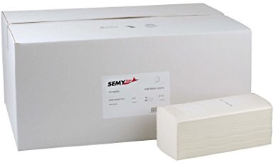 Semy Top semy papierowe składane na ręcznik, 2-warstwowe, ZZ/V, 25 x 32 cm, biały, 1er Pack (1 X 4800 sztuk) ST-88060