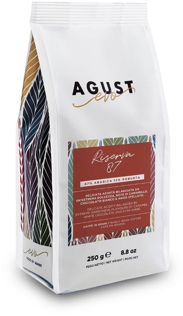 Agust kawa ziarnista Evo RISERVA 87% arabica 250g 11.33. AGER87%-0,25