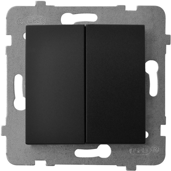 Ospel Łącznik podwójny schodowy As czarny LP-10G/M/33