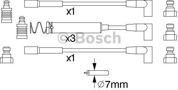 BOSCH Komplet przewodów zapłonowych 0 986 356 723