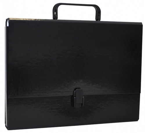 OFFICE PRODUCTS Teczka-pudełko PP, A4/5cm, z rączką i zamkiem, czarna 21187811-05