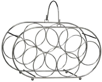 Premier Housewares Regał na wino, Premier housewares podłużną na 6 butelek, 38 x 16 x 23 cm, chrom 0509659