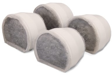 PetSafe Fontanna petsafe filtr wymienny, drink Well, filtr z węglem aktywnym do Avalon i Pagoda do picia, organicznymi filtr zapachów i bakterie, świeże czysty czajnik, organiczne, Multi Pack, 4 sztuki, koty  PAC19-14088