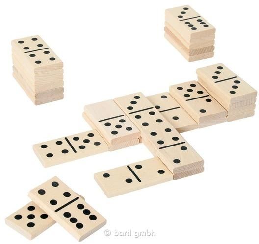 Bartl Domino drewniane z dużymi kostkami do gry 103926
