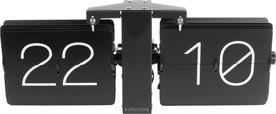 Karlsson Zegar klapkowy No Case czarny mat KA5602BK