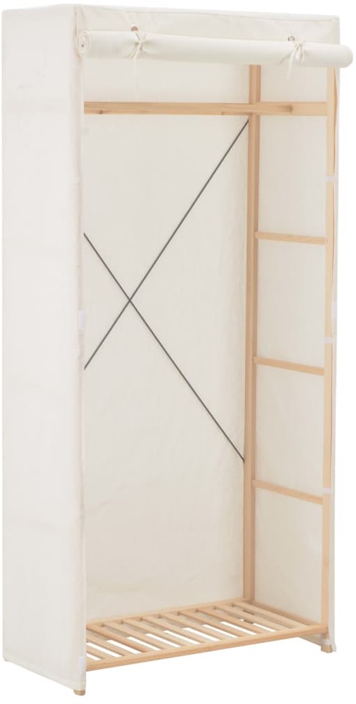 vidaXL vidaXL Szafa, biała, 79 x 40 x 170 cm, materiałowa